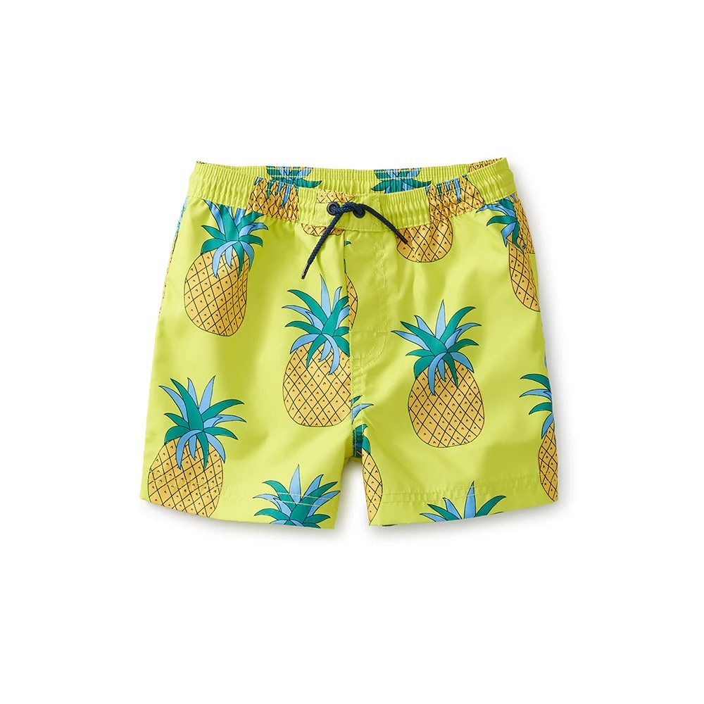 NWT Tea Collection Saved By the Beach Pineapple Swim Trunks 2T